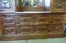 Antique Vanity Marble Top Mirror