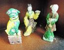 Chinese Ceramic Vintage Figurines, Mud Men ,Set of three