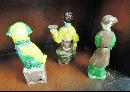 Chinese Ceramic Vintage Figurines, Mud Men ,Set of three