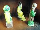 Chinese Ceramic Vintage Figurines, Mud Men ,Set of three