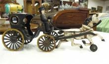 Collectbile Horse Drawn Carriage Driver Passenger Vintage
