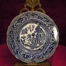 Buffalo Pottery, Plate, 1909 Blue Willow Pattern
