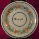 Vintage HR Quimper, Floral Patterned Plate, Unique