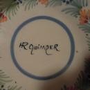 Vintage HR Quimper, Floral Patterned Plate, Unique