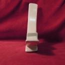 Pair of Vintage Art Pottery Candlesticks, Crescent Moons, Beige
