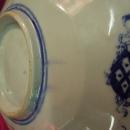 Vintage Confronting Dragon Dish, Blue and White