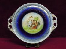 Victoria Carlsbad Austria Platter Maiden Soldier 1891 - 1910