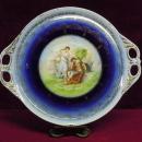 Victoria Carlsbad Austria Platter Maiden Soldier 1891 - 1910