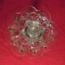 Vintage Glass Candlestick Holder with Prisms