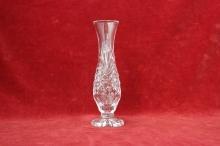 Wedgwood Crystal Vase Clear with Diamond Cut Pattern Pedestal Base and Star