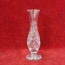Wedgwood Crystal Vase Clear with Diamond Cut Pattern Pedestal Base and Star