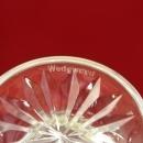 Wedgwood Crystal Vase Clear with Diamond Cut Pattern Pedestal Base and Star