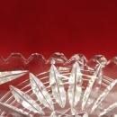 Brilliant Cut Glass Candy Dish Saw tooth Rim Intricate Hobstar and Fans Design