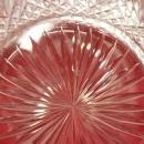 Brilliant Diamond Cut Glass Plate Saw Tooth Scalloped Rim Fan Design