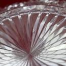 Brilliant Diamond Cut Glass Plate Saw Tooth Scalloped Rim Fan Design