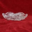 J D Bergen Glass Candy Dish Saw Tooth Rim Hobstar Design ABP