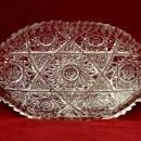 ABP Libbey Glass Oblong Candy Dish ABP Hobstar And Check Design