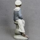Lladro Sailor Boy Yacht Figurine Older Hallmark Attractive Excellent Shape