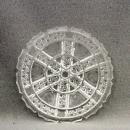 Brilliant Diamond Cut Glass Mayo Set Daisy Pattern