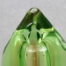 Art Glass Bud Vase Green to Amber Gem