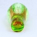 Art Glass Bud Vase Green to Amber Gem