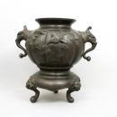 Vintage Japanese Censer Burner Four Birds and Elephants