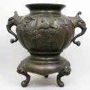 Vintage Japanese Censer Burner Four Birds and Elephants
