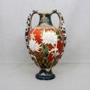 Vintage Oriental Vase Two Handled Gorgeous Floral
