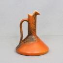 Vintage Pottery Cruet Orange Body with Black accents