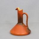 Vintage Pottery Cruet Orange Body with Black accents
