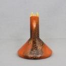 Vintage Pottery Cruet Orange Body with Black accents