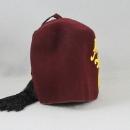 Vintage Mason Shriners Fez Hat ANAH Burgundy with Jeweled Tassel