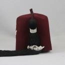 Vintage Mason Shriner Al Malaikah Fraternal Fez Hat Opalescent Multi- Jeweled
