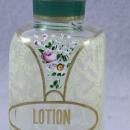 Vintage Cosmetic Glass Jars with Lids Floral Pattern