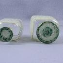 Vintage Cosmetic Glass Jars with Lids Floral Pattern