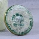Vintage Cosmetic Glass Jars with Lids Floral Pattern