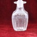 Vintage Crystal Perfume Bottle with Etched Floral Pattern