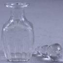 Vintage Crystal Perfume Bottle with Etched Floral Pattern