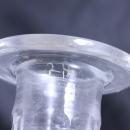 Vintage Crystal Perfume Bottle with Etched Floral Pattern
