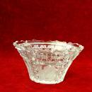 Brilliant Diamond Cut Glass Mayo Set Daisy Pattern