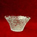 Brilliant Diamond Cut Glass Mayo Set Daisy Pattern