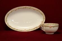 Theodore Haviland Platter and Tea cup Pink Roses