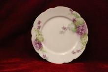 Haviland China Plate Floral Scalloped Edges in Gold