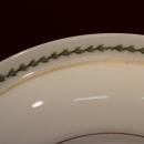 Haviland China Dessert Set with Pedestal Base Five Plates Green and Gold Pattern