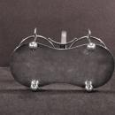 Antique Mappin Webb Cruet Set ABP Glass Floral Triple Prince’s Plate