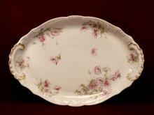 Theodore Haviland China Platter Oval Shape Floral Pattern
