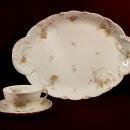Theodore Haviland China Platter Cup and Saucer Pink Floral Pattern