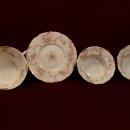 Haviland China Sugar Bowl Plate and Finger Bowls Rose pattern