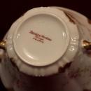 Haviland China Sugar Bowl Plate and Finger Bowls Rose pattern