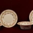 Haviland China Desert Bowls and under plates Roses and Chain Link Pattern